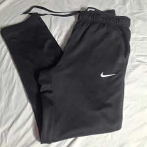 Nike Black  Therms-FIT Sweatpants with White Swoosh